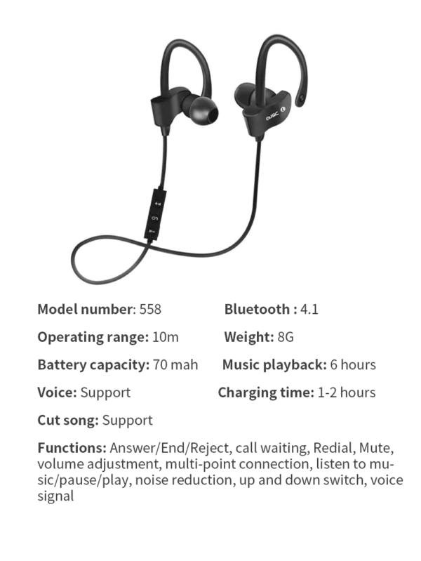 Auriculares inalámbricos con Bluetooth 4,1 - Imagen 2