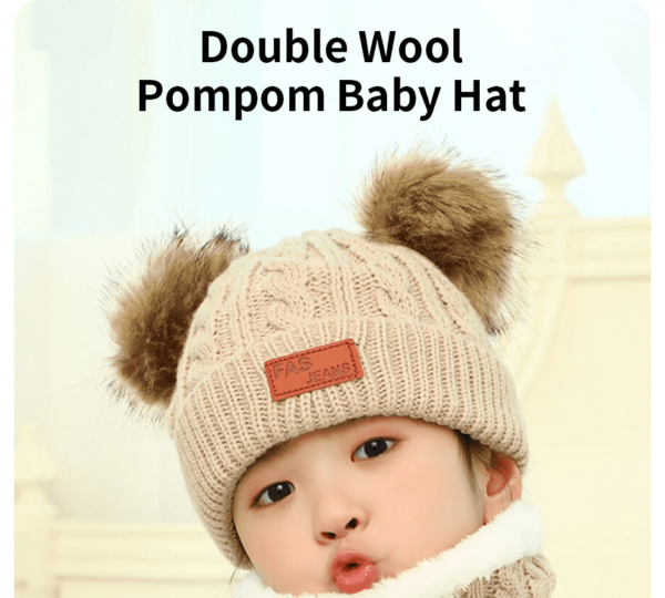 Gorro Lana Bebe Colo Beige - Imagen 2