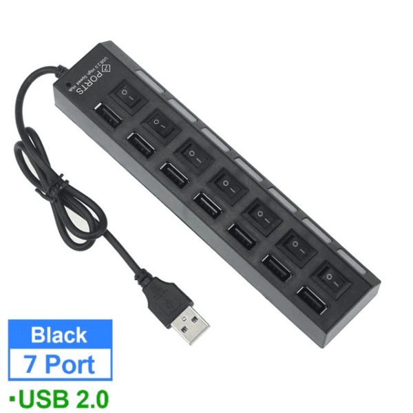 Extensión Usb Multiple Con 7 Interruptores - Imagen 6