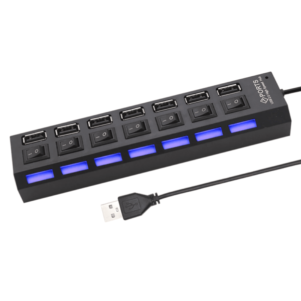 Extensión Usb Multiple Con 7 Interruptores - Imagen 2